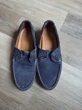 Allen Edmonds Navy Suede Slip-On Loafers